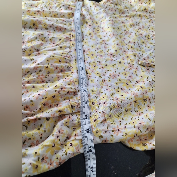 NWT SO Yellow Floral Tie Back Mini Dress. Size M - Picture 9 of 13